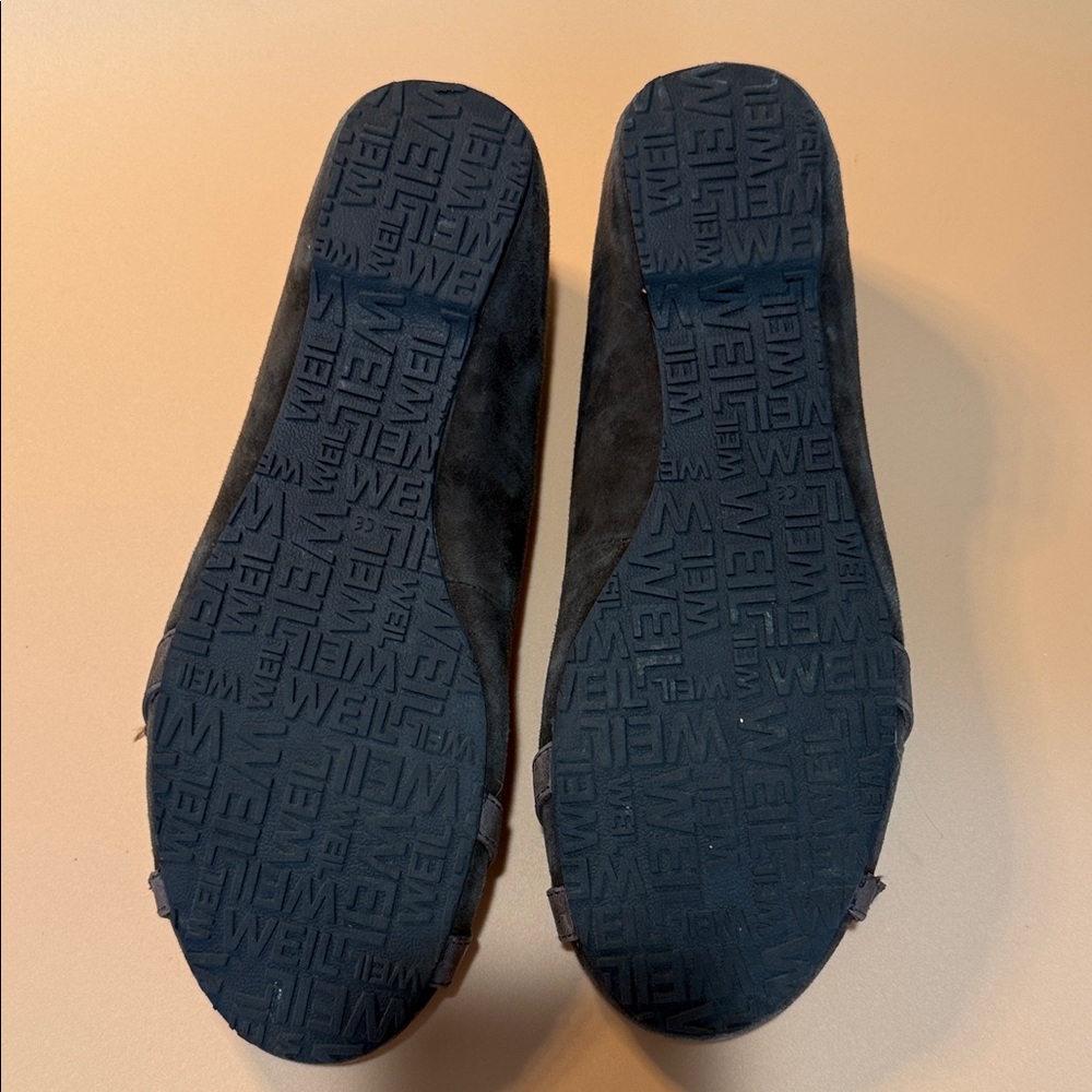 orthaheel Black Suede Ballet Flats with Buckle Straps - Picture 5 of 5